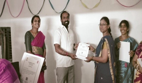 SAMARTH Training Certificate Distribution at Salem